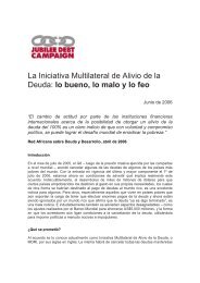 La Iniciativa Multilateral de Alivio de la Deuda: lo bueno, lo ... - Choike