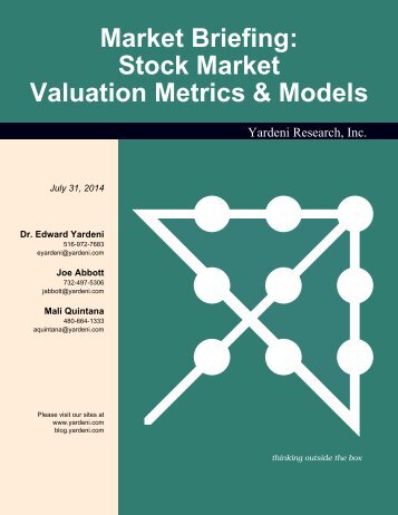 Market Briefing: Stock Market Valuation Models - Dr. Ed Yardeni's ...