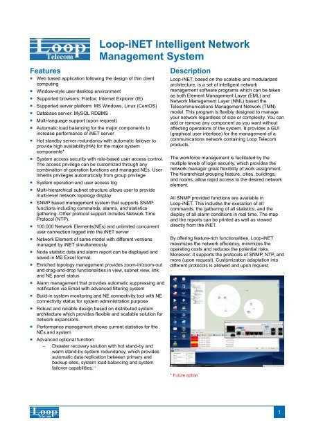 Loop-iNET Brochure - DAVANTEL