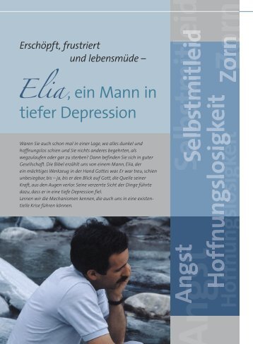 Elia - ein Mann in tiefer Depression - Ethos