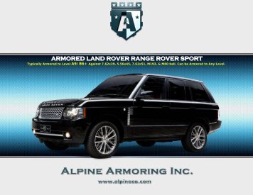 armored land rover range rover sport - Alpine Armoring Inc.