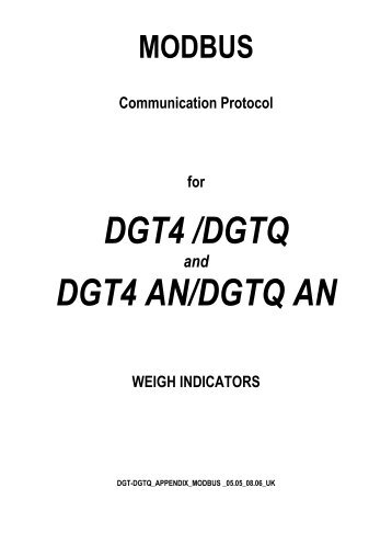 Modbus manual DGT.pdf - Vetek