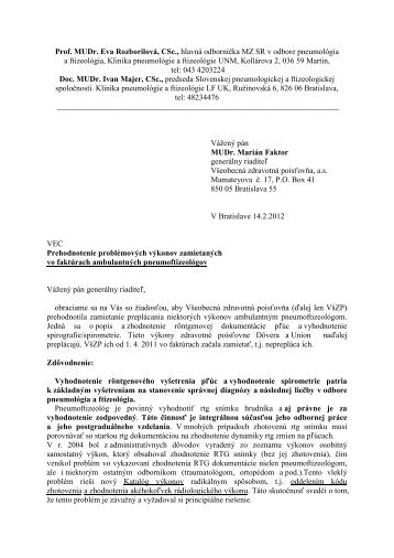 Prof. MUDr. Eva Rozborilová, CSc., hlavná odborníčka ... - Zdravie.sk