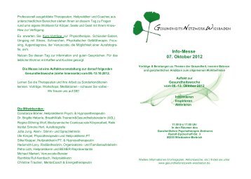 Info-Messe 07. Oktober 2012 - Institut Simone Herl