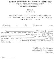 Medical Certificate for Leave - IMMT