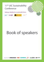 Book of speakers - The 12th UIC Sustainability Conference