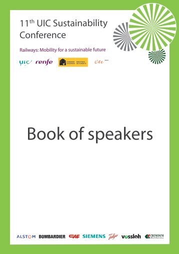 Book of speakers - The 12th UIC Sustainability Conference