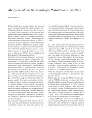 Mezzo secolo di Dermatologia Pediatrica in via Pace - Direzione ...