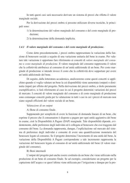 Considerazioni sugli aspetti economici  nella valutazione dei ... - Inea