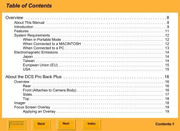 About the DCS Pro Back Plus - Kodak