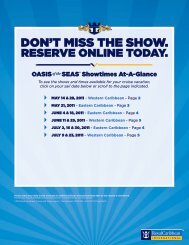 DON'T MISS THE SHOW. - Royal Caribbean International