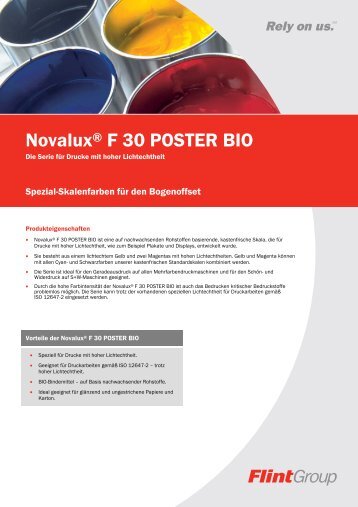 NovaluxÂ® F 30 POSTER BIO - Flint Group