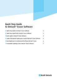 Quick Step Guide to OntrackÂ® Eraser Software - Kroll Ontrack