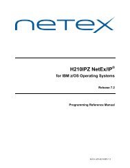 Programming Reference Manual - NetEx