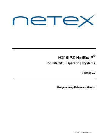 Programming Reference Manual - NetEx