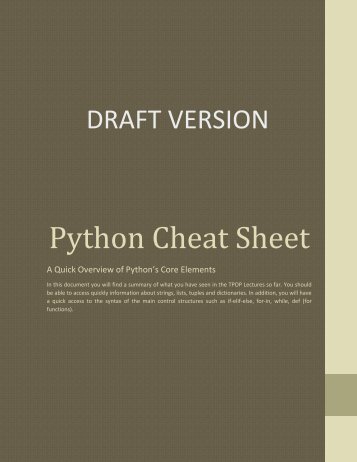 Python-Cheat-Sheet