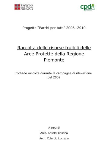 Raccolta delle risorse fruibili delle Aree Protette della ... - Turismabile