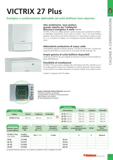 CALDAIE A CONDENSAZIONE - Immergas