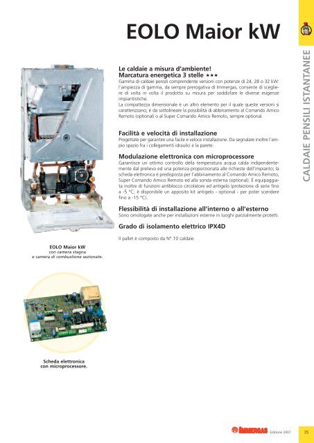 CALDAIE A CONDENSAZIONE - Immergas