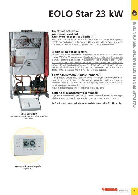 CALDAIE A CONDENSAZIONE - Immergas