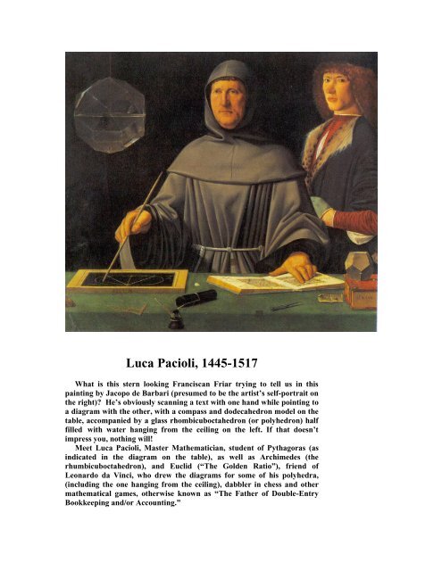 Luca Pacioli, 1445-1517