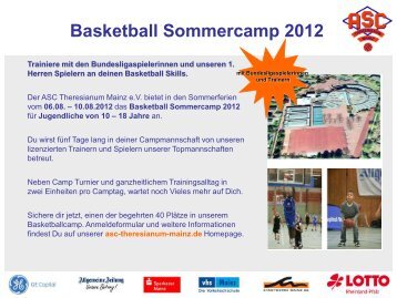 Basketball Sommercamp 2012 - ASC Theresianum Mainz