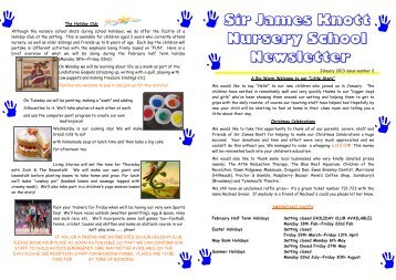 newsletter january 2013 - Sir James Knott Nursery School and North ...