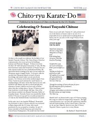 newsletter winter 2006 - United States Chito-ryu Karate Federation