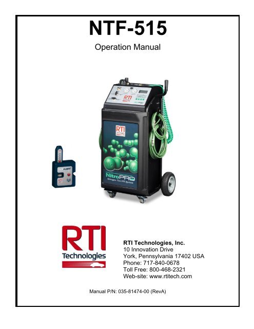 NTF-515 Operation Manual (035-81474-00 ... - RTI Technologies
