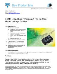 DSMZ Ultra-High-Precision Z-Foil Surface- Mount Voltage Divider
