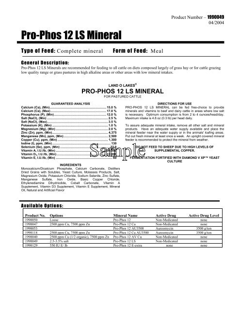 Pro Phos 12 Ls Mineral Beeflinks