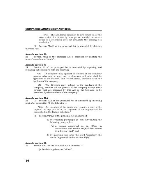 Companies Amendment Act 2006.pdf - Bermuda Laws Online