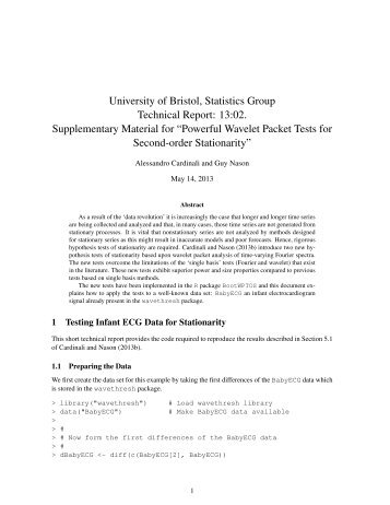 13:02. Supplementary Material for âPowerful Wavelet Packet Tests for