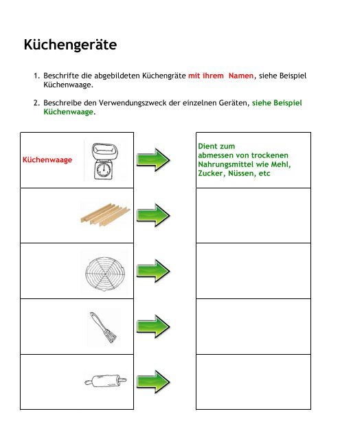 Arbeitsblatt KÃ¼chengerÃ¤te Niveau 3.pdf