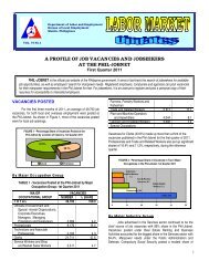 a profile of job vacancies and jobseekers at the phil-jobnet - Public ...