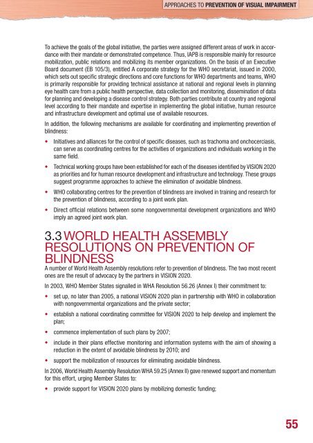 Vision 2020 - World Health Organization