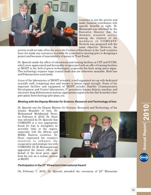 Annual Report 2010 - Comsats