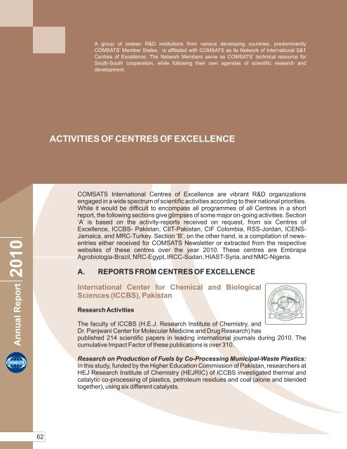 Annual Report 2010 - Comsats