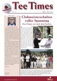 Turniere - Golf & Country Club Brunstorf