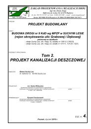 Tom 2. PROJEKT KANALIZACJI DESZCZOWEJ - Gmina Suchy Las