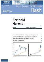 Berthold Hermle Rating Kaufen (unverändert)