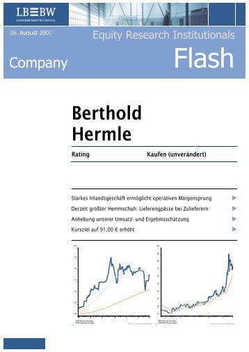 Berthold Hermle Rating Kaufen (unverändert)