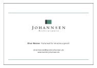 Die Haftung des Versicherungsvermittlers - Kanzlei Johannsen