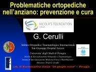 Problematiche ortopediche nell'anziano: prevenzione e cura G. Cerulli