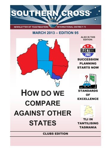 March 2013 - District 73 Toastmasters