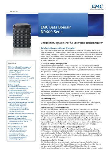 EMC Data Domain Dd600-Serie