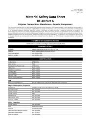 DF-40 Part A Material Safety Data Sheet - Danlaid Contracting