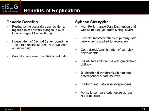 Heterogeneous Data Replication with Sybase Replication Server