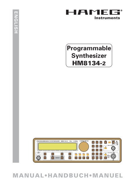 Manual for HM8134-2 as PDF HERE