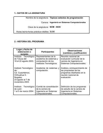 Topicos Selectos de Programacion_ISC.pdf - Manual Normativo ...